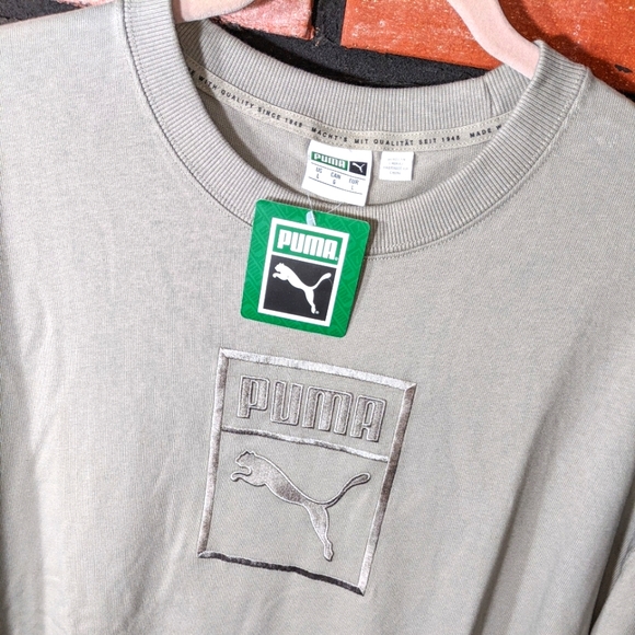 Puma Premium Men's L Oversized Boxy Natural Dye Heavyweight Cotton Tee Cool Grey - Picture 3 of 6